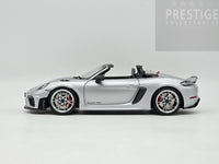 Norev 2023 Porsche 718 Spyder RS Weissach Package GT Silver Metallic 1:18 - New