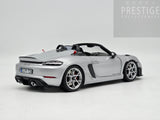 Norev 2023 Porsche 718 Spyder RS Weissach Package GT Silver Metallic 1:18 - New