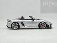 Norev 2023 Porsche 718 Spyder RS Weissach Package GT Silver Metallic 1:18 - New