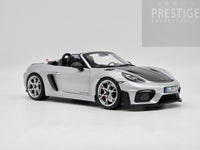 Norev 2023 Porsche 718 Spyder RS Weissach Package GT Silver Metallic 1:18 - New