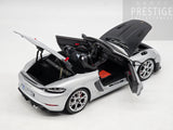 Norev 2023 Porsche 718 Spyder RS Weissach Package GT Silver Metallic 1:18 - New