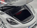 Norev 2023 Porsche 718 Spyder RS Weissach Package GT Silver Metallic 1:18 - New