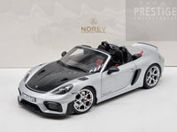 Norev 2023 Porsche 718 Spyder RS Weissach Package GT Silver Metallic 1:18 - New