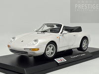 Maisto 1994 Porsche 911 (993) Carrera Cabriolet Pearl White 1:18 Scale Model Car - New