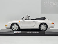 Maisto 1994 Porsche 911 (993) Carrera Cabriolet Pearl White 1:18 Scale Model Car - New