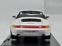 Maisto 1994 Porsche 911 (993) Carrera Cabriolet Pearl White 1:18 Scale Model Car - New