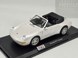 Maisto 1994 Porsche 911 (993) Carrera Cabriolet Pearl White 1:18 Scale Model Car - New