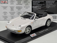 Maisto 1994 Porsche 911 (993) Carrera Cabriolet Pearl White 1:18 Scale Model Car - New
