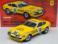 Kyosho 1972 Ferrari 365 GTB4 Competizione Daytona #36 Louis Feraud Yellow - USED