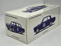 AUTOart 1964 Ford Lotus Cortina Mk1 Jim Mckeown Neptune Racing #3 Blue 1:18 - USED