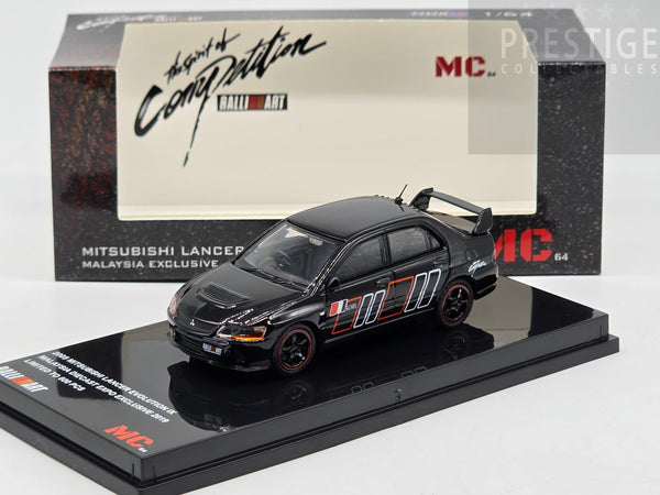 MC64 2005 Mitsubishi Lancer Evolution IX Ralliart MDE Exclusive (2019) Black 1:64 - New
