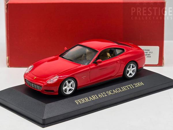 IXO - Ferrari Boxed - 2004 Ferrari 612 Scaglietti Rosso Corsa Red 1:43 - Pre-owned
