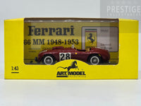 Art Model 1950 Ferrari 166 MM Spa LeMans Lord Selsdon-Lucas #28 Red 1:43 - Preowned
