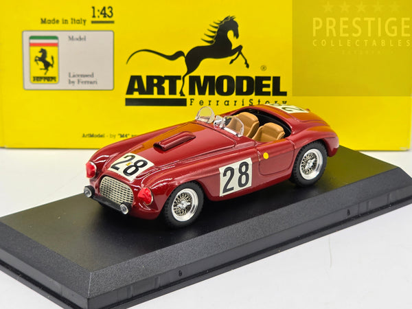 Art Model 1950 Ferrari 166 MM Spa LeMans Lord Selsdon-Lucas #28 Red 1:43 - Preowned