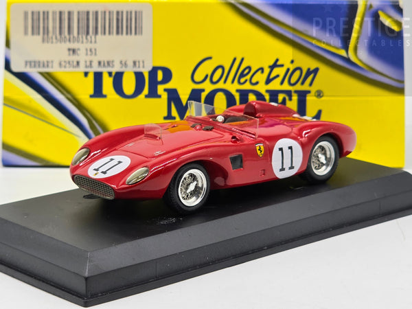 Top Model 1956 Ferrari 625LM LeMans #11 Red 1:43 Scale - Preowned