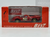 Best Model 1970 Ferrari 312P Coupe Daytona Parkes / Posey #24 Red 1:43 - Preowned
