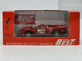 Best Model 1970 Ferrari 312P Coupe Daytona Parkes / Posey #24 Red 1:43 - Preowned