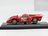 Best Model 1970 Ferrari 312P Coupe Daytona Parkes / Posey #24 Red 1:43 - Preowned