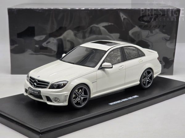 GT Spirit 2007 Mercedes Benz C63 AMG Sedan W204 Diamond White GT928 1:18 - New