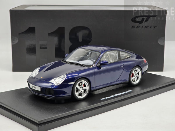 GT Spirit 2002 Porsche 911 Carrera 4S Coupe 996.2 Dark Blue Metallic GT938 1:18 - New
