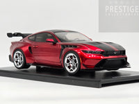 IXO x MCG 2025 Ford Mustang GTD Red Metallic w Silver Wheels 1:18 - New