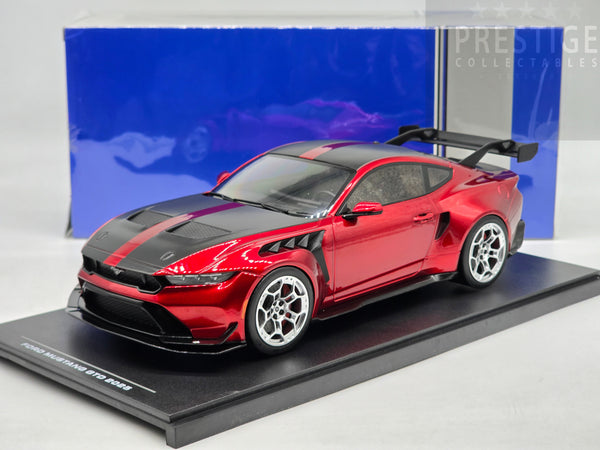 IXO x MCG 2025 Ford Mustang GTD Red Metallic w Silver Wheels 1:18 - New