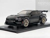 IXO x MCG 2025 Ford Mustang GTD Gloss Black w Gold Wheels 1:18 - New