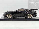 IXO x MCG 2025 Ford Mustang GTD Gloss Black w Gold Wheels 1:18 - New