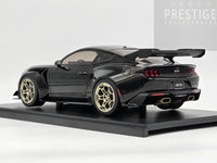 IXO x MCG 2025 Ford Mustang GTD Gloss Black w Gold Wheels 1:18 - New
