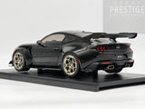 IXO x MCG 2025 Ford Mustang GTD Gloss Black w Gold Wheels 1:18 - New