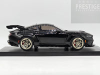 IXO x MCG 2025 Ford Mustang GTD Gloss Black w Gold Wheels 1:18 - New