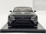 IXO x MCG 2025 Ford Mustang GTD Gloss Black w Gold Wheels 1:18 - New