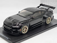 IXO x MCG 2025 Ford Mustang GTD Gloss Black w Gold Wheels 1:18 - New