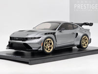 IXO x MCG 2025 Ford Mustang GTD Grey Metallic w Gold Wheels 1:18 - New