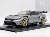 IXO x MCG 2025 Ford Mustang GTD Grey Metallic w Gold Wheels 1:18 - New