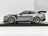 IXO x MCG 2025 Ford Mustang GTD Grey Metallic w Gold Wheels 1:18 - New