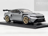 IXO x MCG 2025 Ford Mustang GTD Grey Metallic w Gold Wheels 1:18 - New