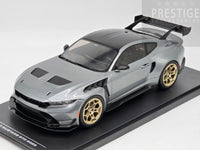 IXO x MCG 2025 Ford Mustang GTD Grey Metallic w Gold Wheels 1:18 - New