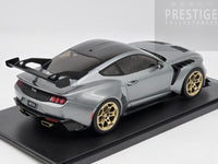 IXO x MCG 2025 Ford Mustang GTD Grey Metallic w Gold Wheels 1:18 - New