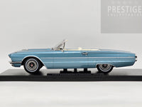 KK-Scale 1966 Ford Thunderbird Convertible, Light Blue Metallic w White Roof 1:18 - New
