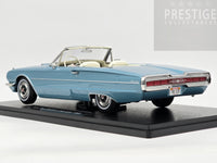 KK-Scale 1966 Ford Thunderbird Convertible, Light Blue Metallic w White Roof 1:18 - New