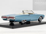 KK-Scale 1966 Ford Thunderbird Convertible, Light Blue Metallic w White Roof 1:18 - New