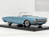 KK-Scale 1966 Ford Thunderbird Convertible, Light Blue Metallic w White Roof 1:18 - New
