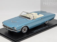KK-Scale 1966 Ford Thunderbird Convertible, Light Blue Metallic w White Roof 1:18 - New