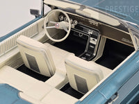 KK-Scale 1966 Ford Thunderbird Convertible, Light Blue Metallic w White Roof 1:18 - New