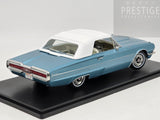 KK-Scale 1966 Ford Thunderbird Convertible, Light Blue Metallic w White Roof 1:18 - New