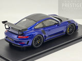 GT Spirit 2018 Porsche 911 GT3 RS Weissach Package 991.2 San Marino Blue 1:18 - New