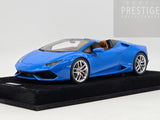 MR Collection 2015 Lamborghini Huracan LP610-4 Spyder Blu Le Mans 1:18 - Preowned