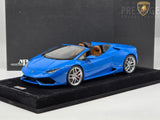 MR Collection 2015 Lamborghini Huracan LP610-4 Spyder Blu Le Mans 1:18 - Preowned