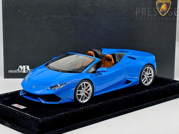 MR Collection 2015 Lamborghini Huracan LP610-4 Spyder Blu Le Mans 1:18 - Preowned